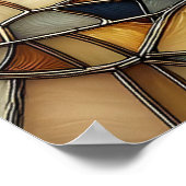 Stained Glass Waves Poster (Ecke)