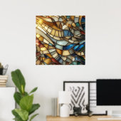 Stained Glass Waves Poster (Heimbüro)