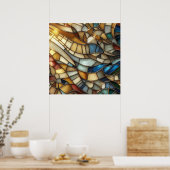 Stained Glass Waves Poster (Küche)