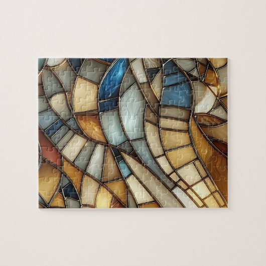 Stained Glass Waves Puzzle (Horizontal)