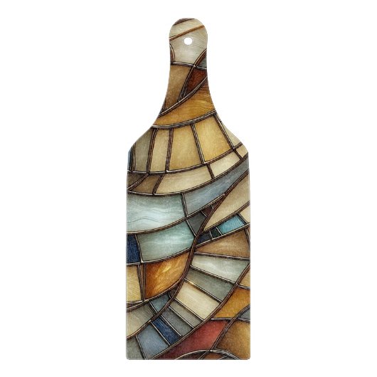 Stained Glass Waves Schneidebrett (Vorderseite)