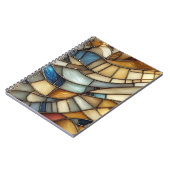 Stained Glass Waves Spiral Photo Notebook Notizblock (Linke Seite)