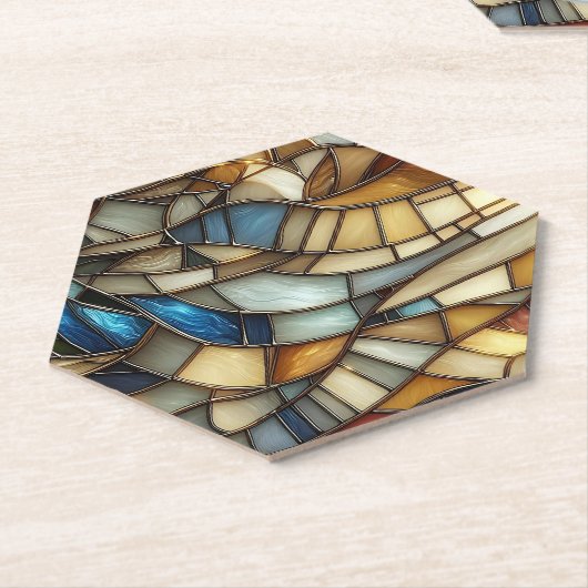 Stained Glass Waves Untersetzer (angewinkelt)