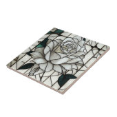 Stained Glass White Rose Fliese (Seite)