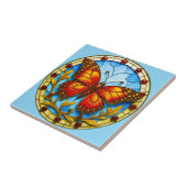Stained glass window butterfly fliese (Seite)