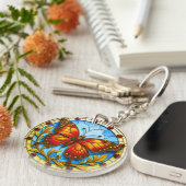 Stained glass window butterfly schlüsselanhänger (Vorderseite rechts)