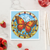 Stained glass window butterfly serviette (Beispiel)