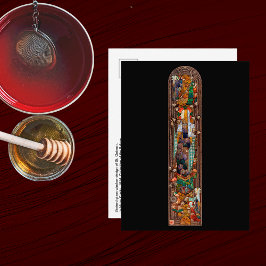 Stained Glass Window Design of St. Gobnait  Postkarte