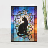 Stained Glass Window W/Cat Karte (Vorderseite)