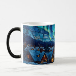 Stained Glass Winter Village Verwandlungstasse