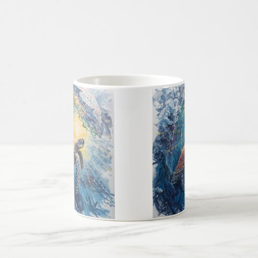 Stained Sea Turtle Kaffeetasse (Mittel)