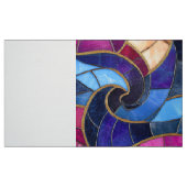 Stainglass Blue Purple Design Stoff (Fat Quarter (45,7 x 55,9 cm))