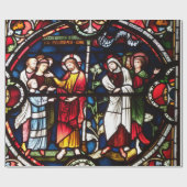 Stainglass Fenster von Salisbury-Kathedrale Geschenkpapier (Flach)