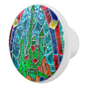 Stainglass Smaragdschloss von Zauberer von Oz Keramikknauf (Rechts)