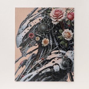 Stainless Steal Alien Robot and Rose Puzzle