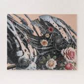 Stainless Steal Alien Robot and Rose Puzzle (Horizontal)