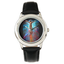 Stainless Steel Black Jesus geben Dank Watch