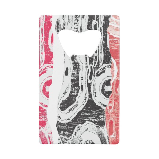 Stainless Steel Bottle Opener – Abstract Land Geldbeutel Flaschenöffner (Vorderseite)