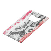 Stainless Steel Bottle Opener – Abstract Land Geldbeutel Flaschenöffner (Vorderseite Schrägansicht)