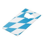 Stainless Steel Bottle Opener Bayern Flagge Geldbeutel Flaschenöffner (Vorderseite Schrägansicht)