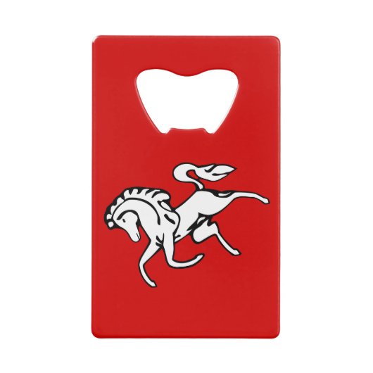 Stainless Steel Bottle Opener flag of Kent County Geldbeutel Flaschenöffner (Vorderseite)