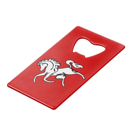 Stainless Steel Bottle Opener flag of Kent County Geldbeutel Flaschenöffner (Rückseite Schrägansicht)