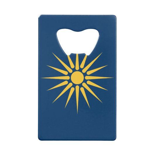 Stainless Steel Bottle Opener flag of Macedonia Geldbeutel Flaschenöffner (Vorderseite)