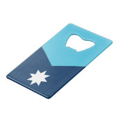 Stainless Steel Bottle Opener flag of Minnesota Geldbeutel Flaschenöffner (Vorderseite Schrägansicht)