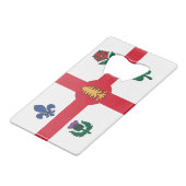 Stainless Steel Bottle Opener flag of Montreal Geldbeutel Flaschenöffner (Vorderseite Schrägansicht)