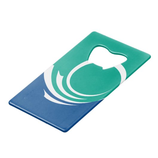 Stainless Steel Bottle Opener flag of Ottawa Geldbeutel Flaschenöffner (Vorderseite Schrägansicht)