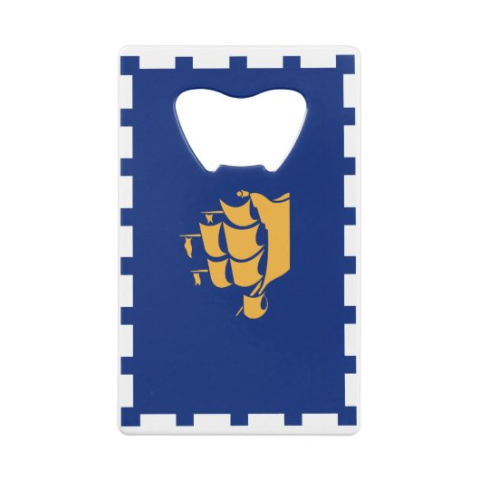 Stainless Steel Bottle Opener flag of Quebec City Geldbeutel Flaschenöffner (Rückseite)