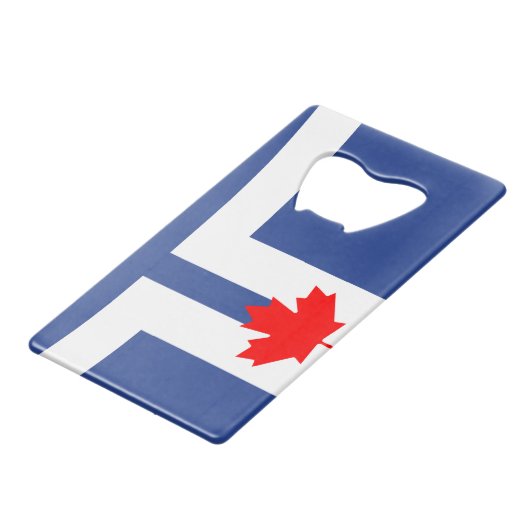 Stainless Steel Bottle Opener flag of Toronto Geldbeutel Flaschenöffner (Vorderseite Schrägansicht)