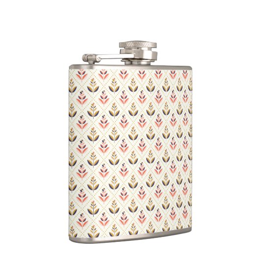 Stainless steel flask with a pattern  flachmann (Rechts)