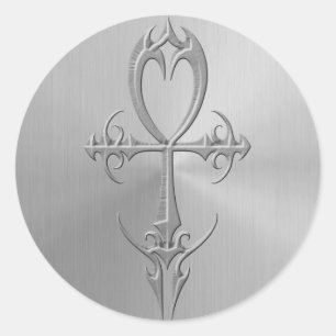 Stainless Steel Gothic Ankh Runder Aufkleber