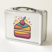 Stainless Steel Happy Birthday Cake Metall Brotdose (Rückseite)