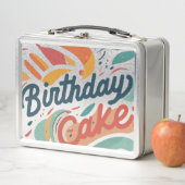 Stainless Steel Happy Birthday Cake Metall Brotdose (Beispiel)