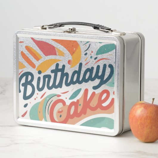 Stainless Steel Happy Birthday Cake Metall Brotdose (Beispiel)