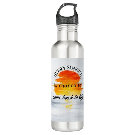 Stainless Steel Inspirational Drink Bottle Edelstahlflasche (Vorderseite)