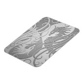 Stainless Steel Look Yang Phoenix Magnet (Linke Seite)