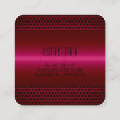 Stainless Steel Quadratische Visitenkarte (Rückseite)