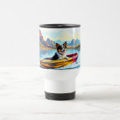 Stainless Steel Travel Mug Boating Dog Image Reisebecher (Mittel)