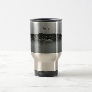 Stainless Steel Travel Mug Coastle Design Reisebecher