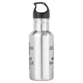 Stainless Steel Water Bottle – Drink Water Edelstahlflasche (Rückseite)