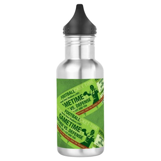 Stainless Steel Water Bottle Football Game Tickets Edelstahlflasche (Links)