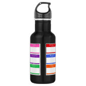 Stainless Steel Water Bottle Hello My Name Is Edelstahlflasche (Vorderseite)