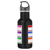 Stainless Steel Water Bottle Hello My Name Is Edelstahlflasche (Rückseite)