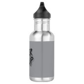 Stainless Steel Water Bottle – Motivational Design Edelstahlflasche (Rechts)