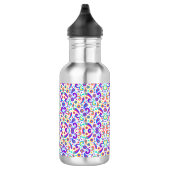 Stainless steel water bottle with a black cap edelstahlflasche (Rechts)