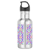 Stainless steel water bottle with a black cap edelstahlflasche (Rückseite)