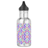 Stainless steel water bottle with a black cap edelstahlflasche (Links)